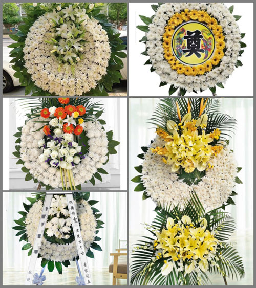山西忻州原平市崞阳镇白彪村花圈速递